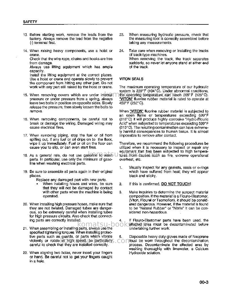 Komatsu wa120-1usa-lc Repair & maintenance cover Page 7 Komatsu wa120-1usa-lc Repair & maintenance cover Page 7
