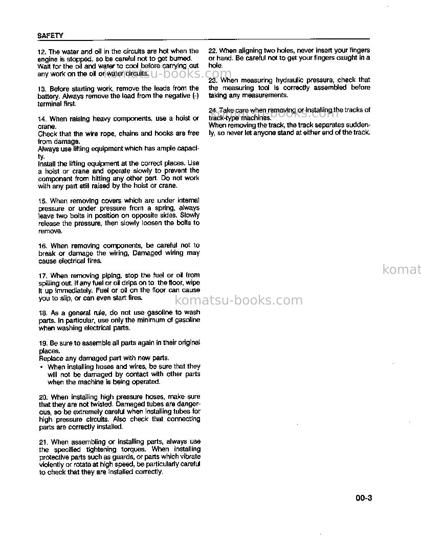 Komatsu wa450-2usa Repair & maintenance cover Page 7