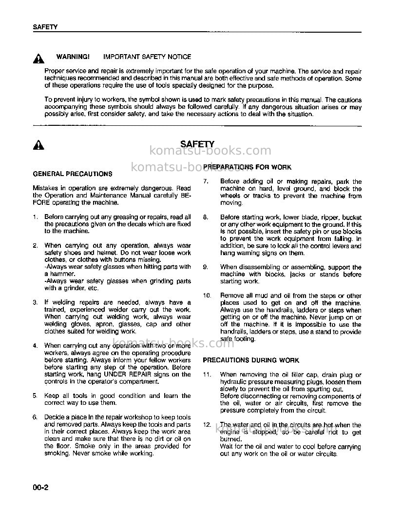 Komatsu wa380-1jpn-lc Repair & maintenance cover Page 7