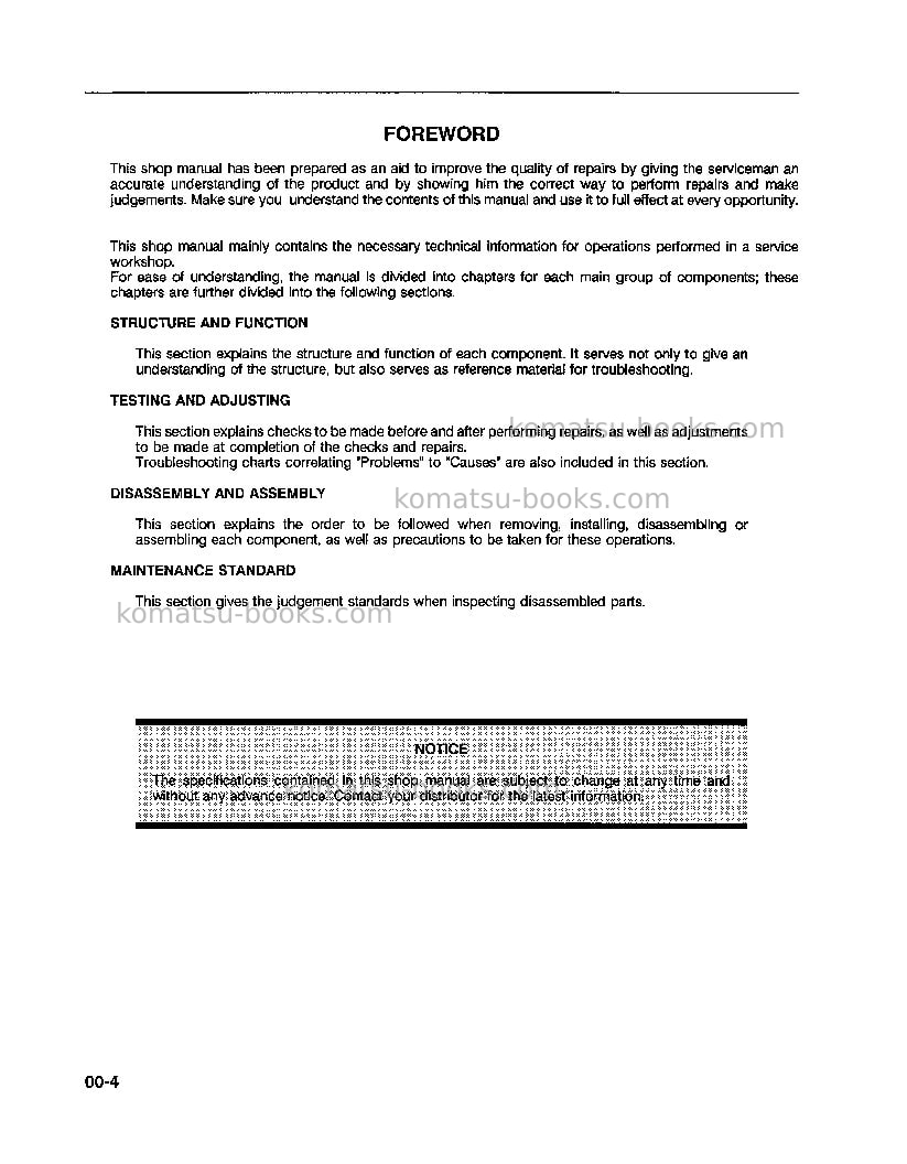 Komatsu wa420-1jpn-lc Repair & maintenance cover Page 7