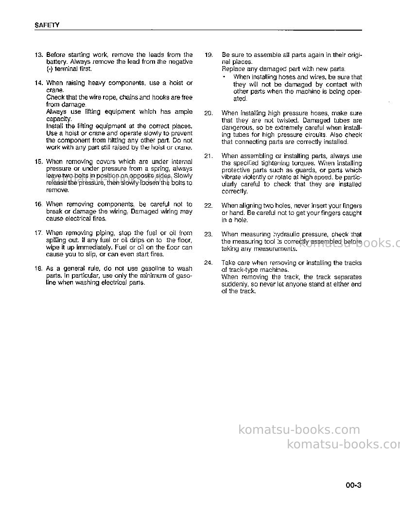 Komatsu wa500-1jpn-lc Repair & maintenance cover Page 7 Komatsu wa500-1jpn-lc Repair & maintenance cover Page 7
