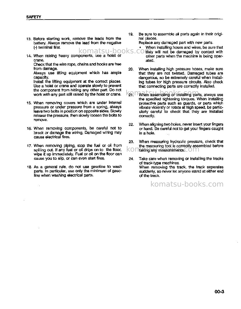 Komatsu wa600-1usa-lc Repair & maintenance cover Page 7
