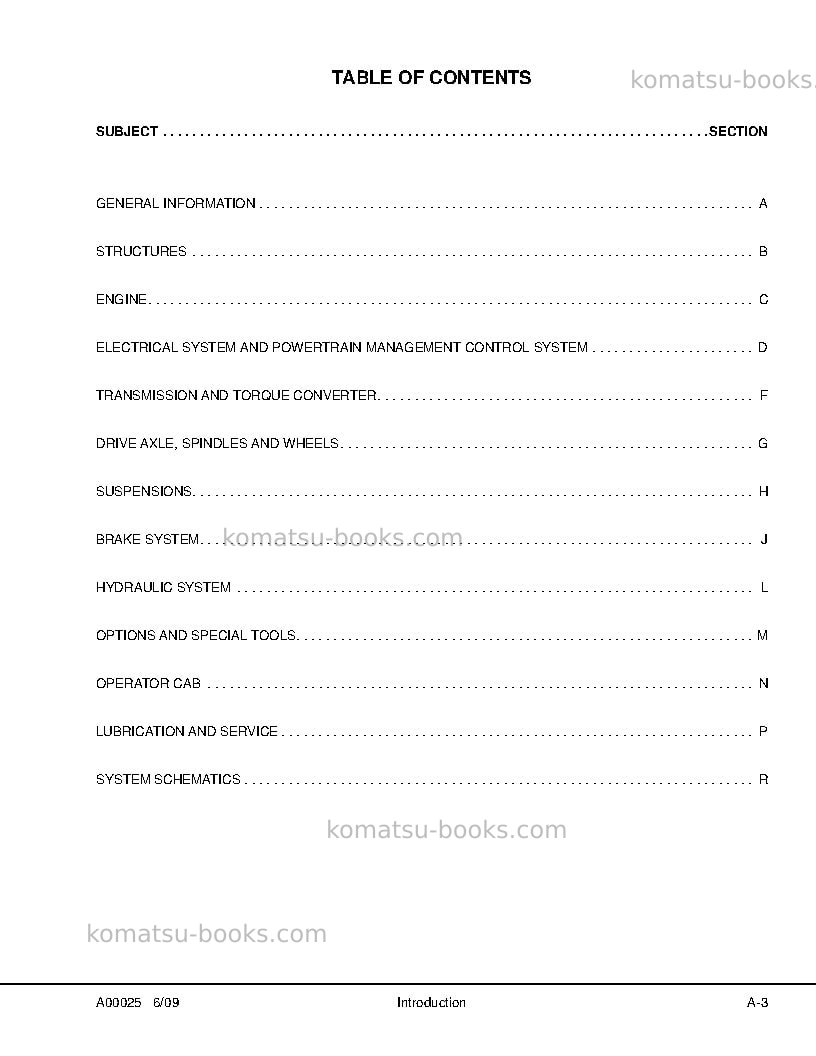 Komatsu hd1500-5usa Repair & maintenance cover Page 7