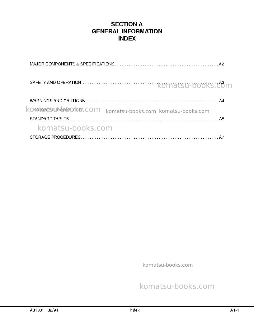 Komatsu 830eusa Repair & maintenance cover Page 7