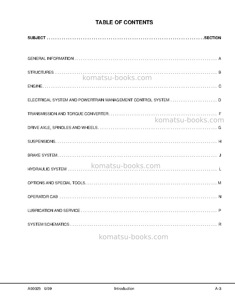 Komatsu hd1500-5usa Repair & maintenance cover Page 7