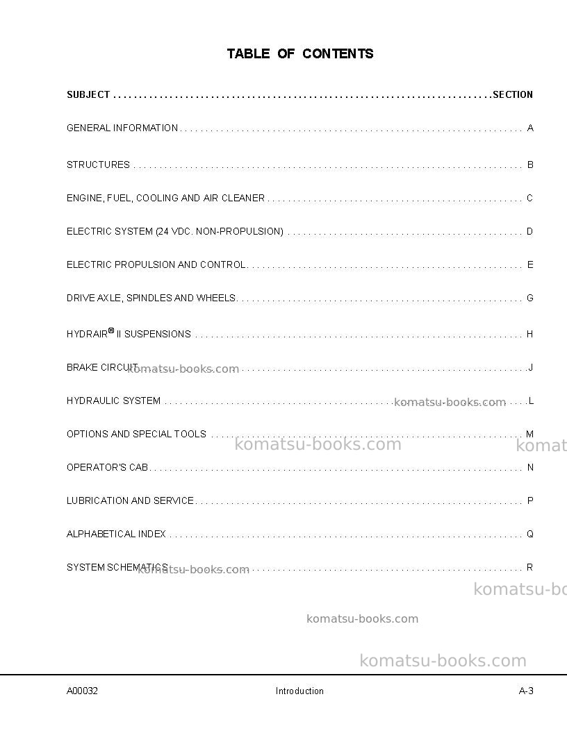 Komatsu 830eusa Repair & maintenance cover Page 7