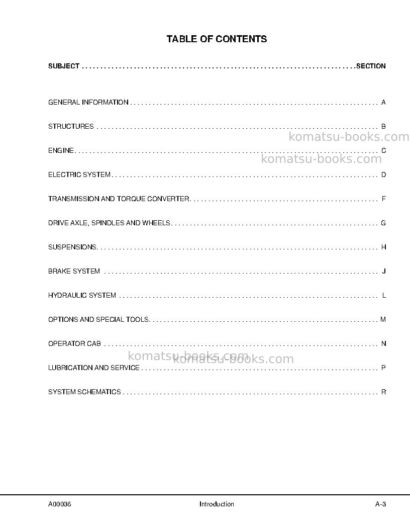 Komatsu hd1500-7usa-w/ ssa16v159 Repair & maintenance cover Page 7