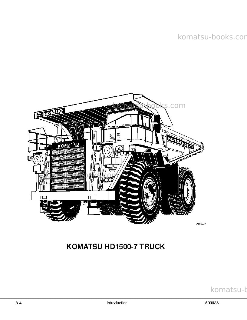 Komatsu hd1500-7usa-w/ ssa16v159 Repair & maintenance cover Page 7