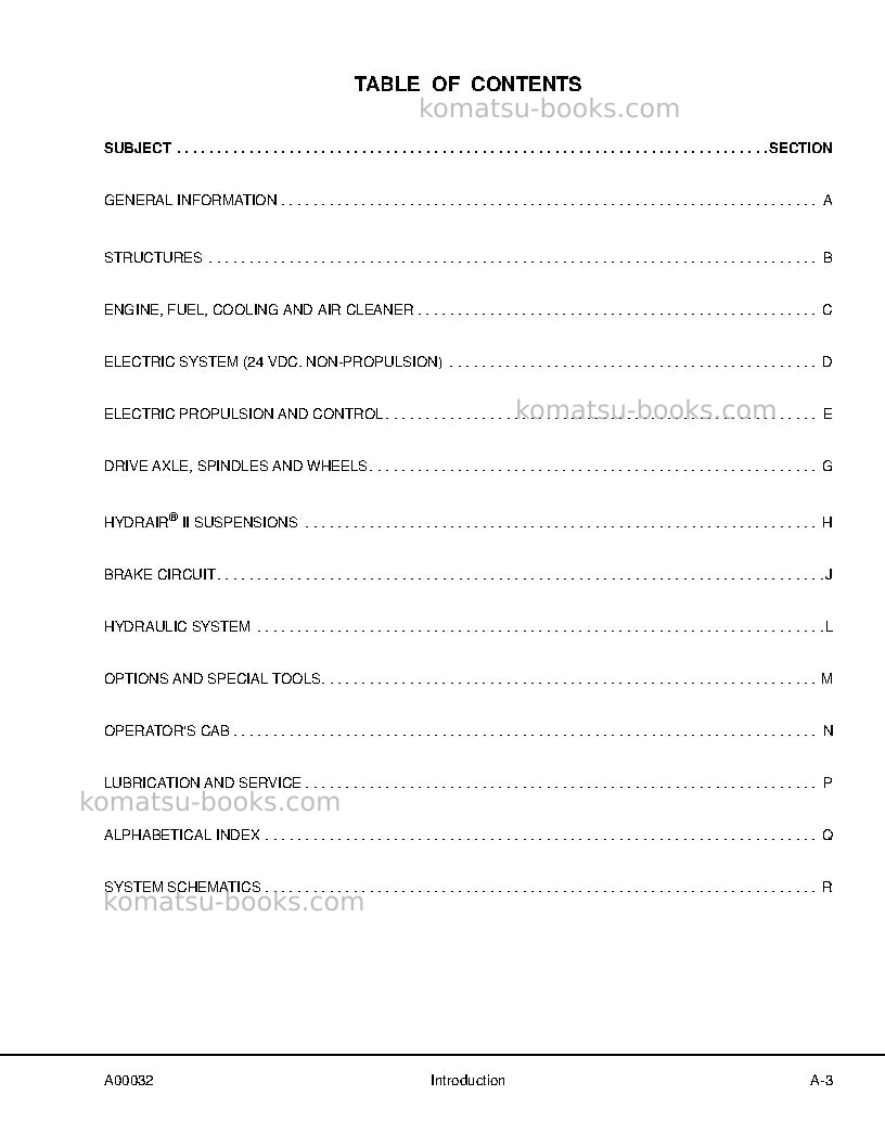 Komatsu 830eusa Repair & maintenance cover Page 7