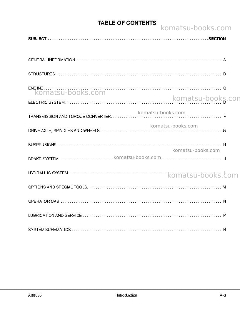 Komatsu hd1500-7usa-w/ sda12v160 Repair & maintenance cover Page 7