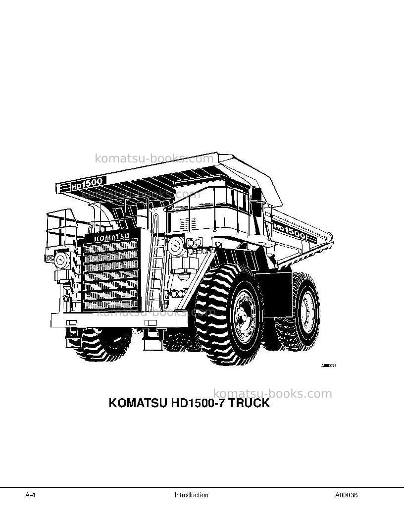 Komatsu hd1500-7usa-w/ sda12v160 Repair & maintenance cover Page 7