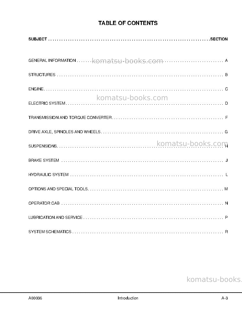 Komatsu hd1500-7usa-w/ sda12v160 Repair & maintenance cover Page 7