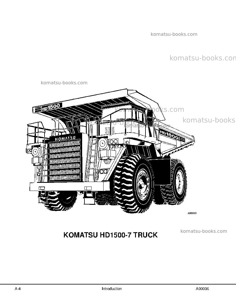 Komatsu hd1500-7usa-w/ sda12v160 Repair & maintenance cover Page 7