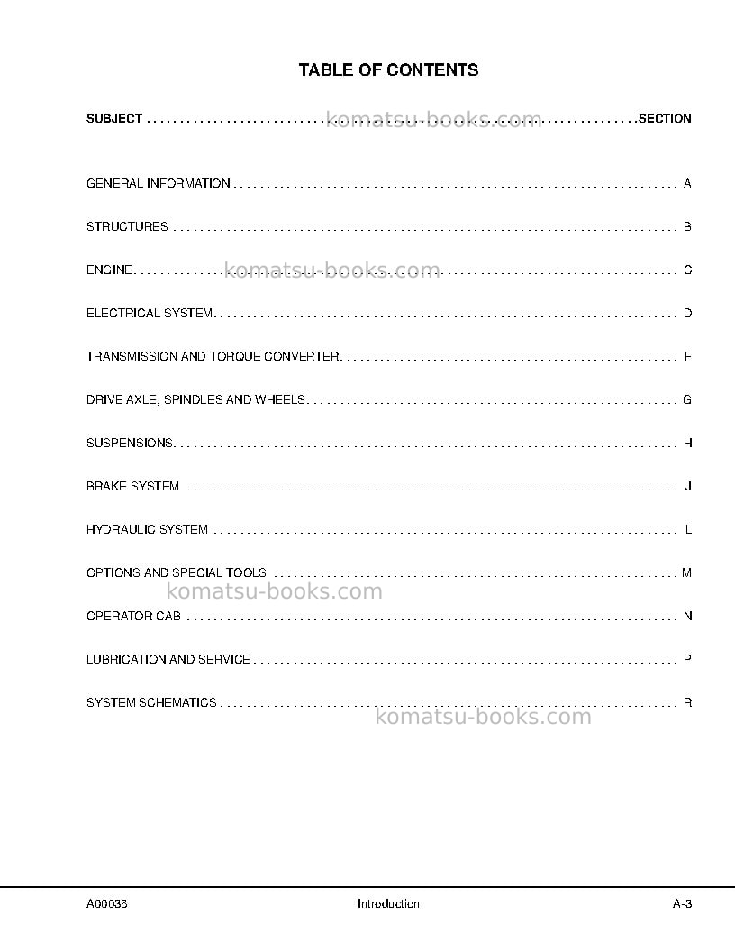 Komatsu hd1500-7usa Repair & maintenance cover Page 7