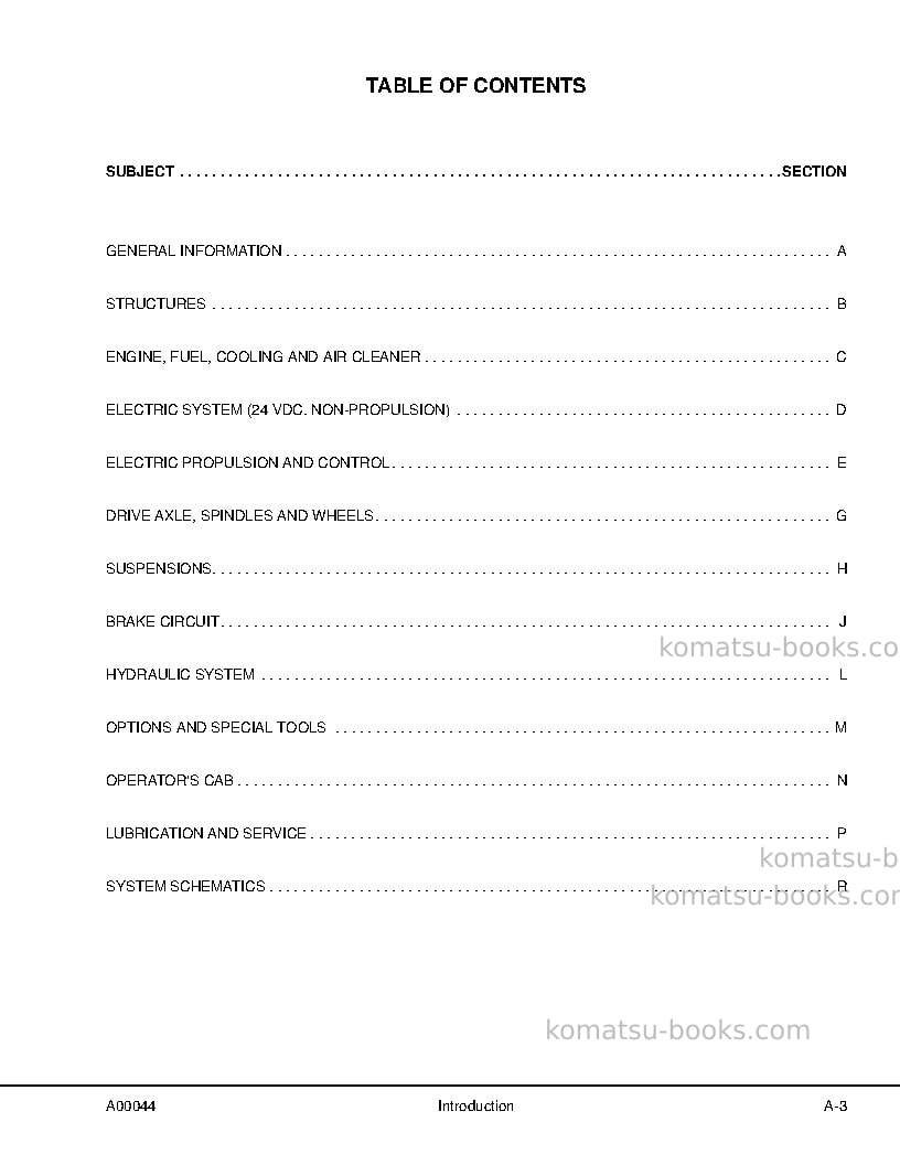 Komatsu 730eusa Repair & maintenance cover Page 7