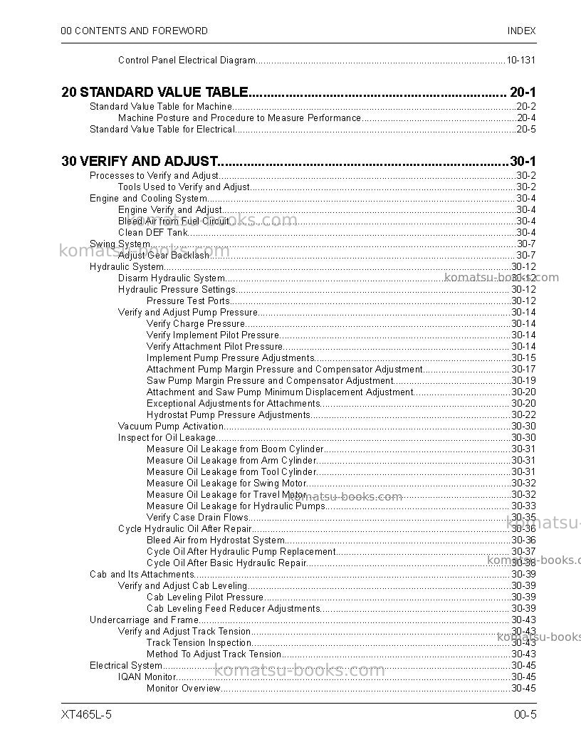 Komatsu xt465l-5usa Repair & maintenance cover Page 7