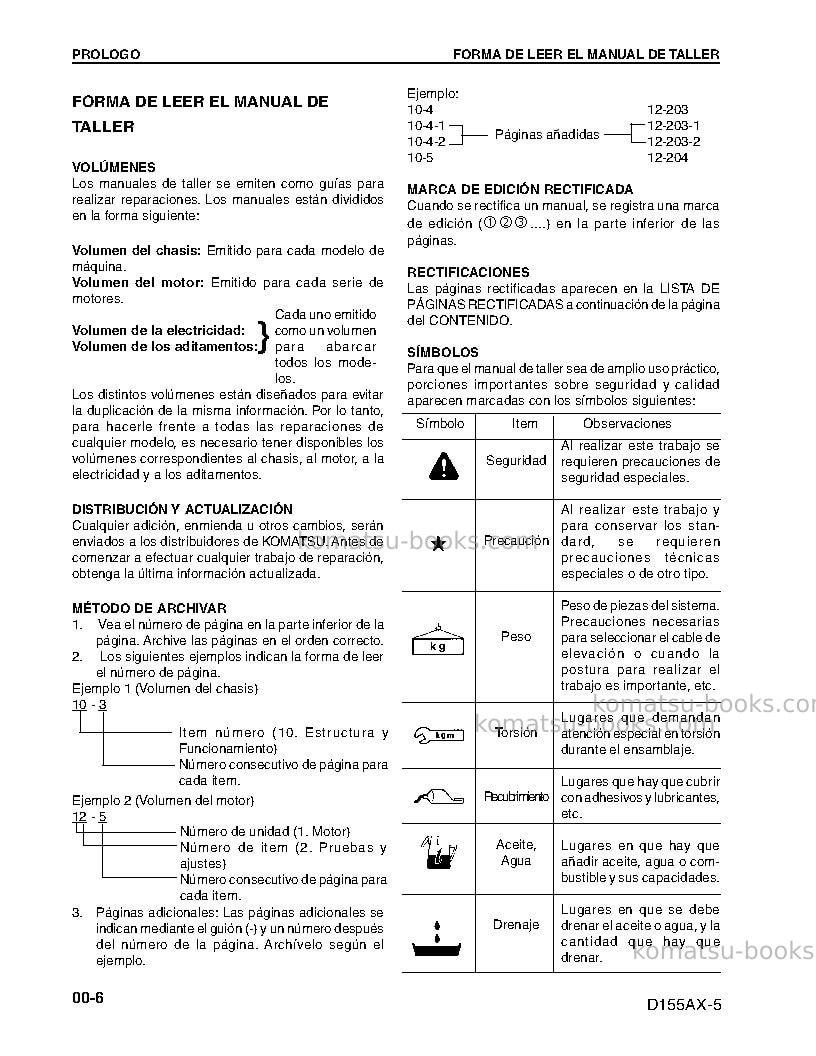 Komatsu d155ax-5jpn Reparación y mantenimiento cover Page 7