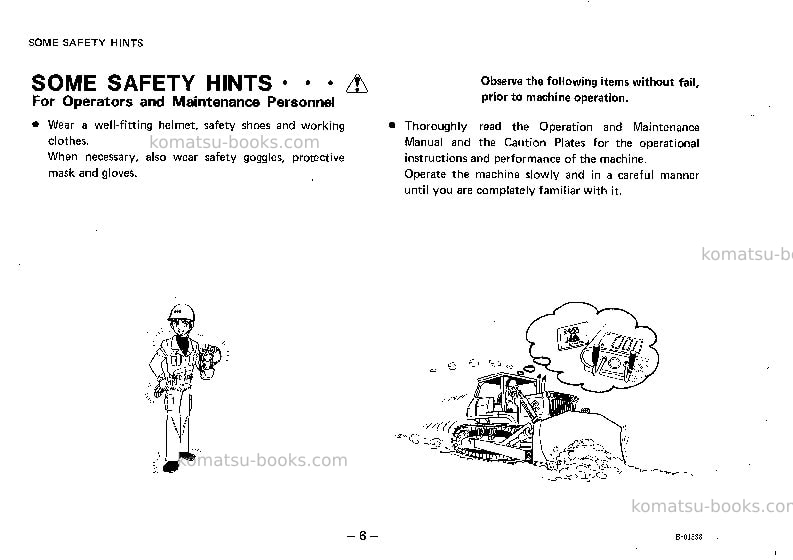 Komatsu d455a-1jpn Operation manual cover Page 7