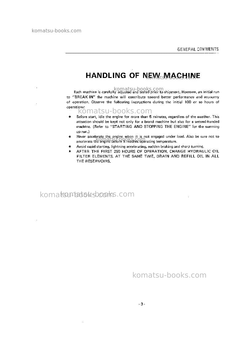 Komatsu d50s-15jpn Operation manual cover Page 7 Komatsu d50s-15jpn Operation manual cover Page 7