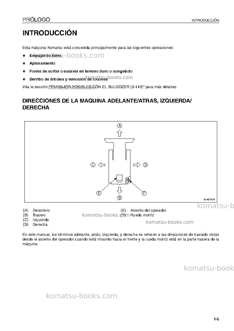 Komatsu d61ex-15bra Manual de operación cover Page 7