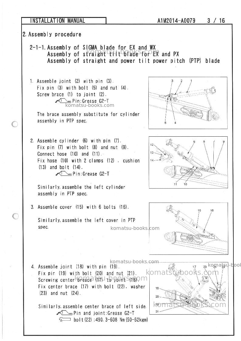 Komatsu d65ex-18jpn Field assembly manual cover Page 7 Komatsu d65ex-18jpn Field assembly manual cover Page 7