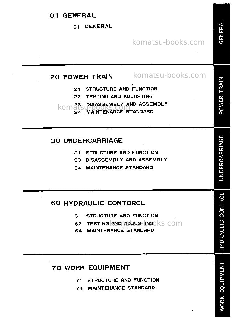 Komatsu d85a-12jpn Repair & maintenance cover Page 7 Komatsu d85a-12jpn Repair & maintenance cover Page 7