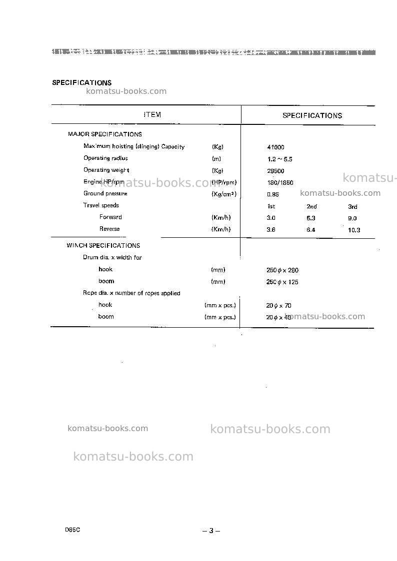 Komatsu d85c-12jpn Repair & maintenance cover Page 7 Komatsu d85c-12jpn Repair & maintenance cover Page 7