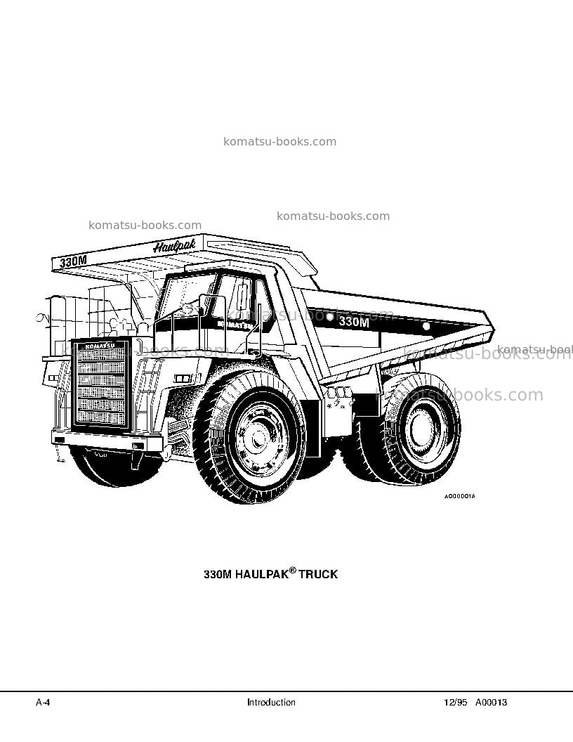 Komatsu 330musa-sa12v140z-1 eng Repair & maintenance cover Page 7 Komatsu 330musa-sa12v140z-1 eng Repair & maintenance cover Page 7