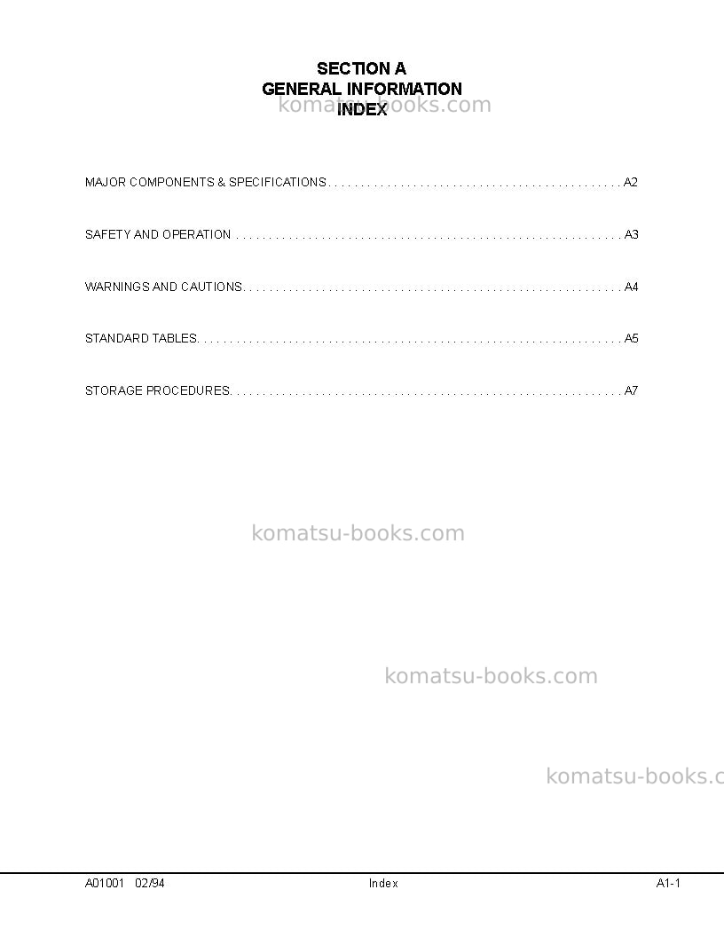 Komatsu 830eusa Repair & maintenance cover Page 7