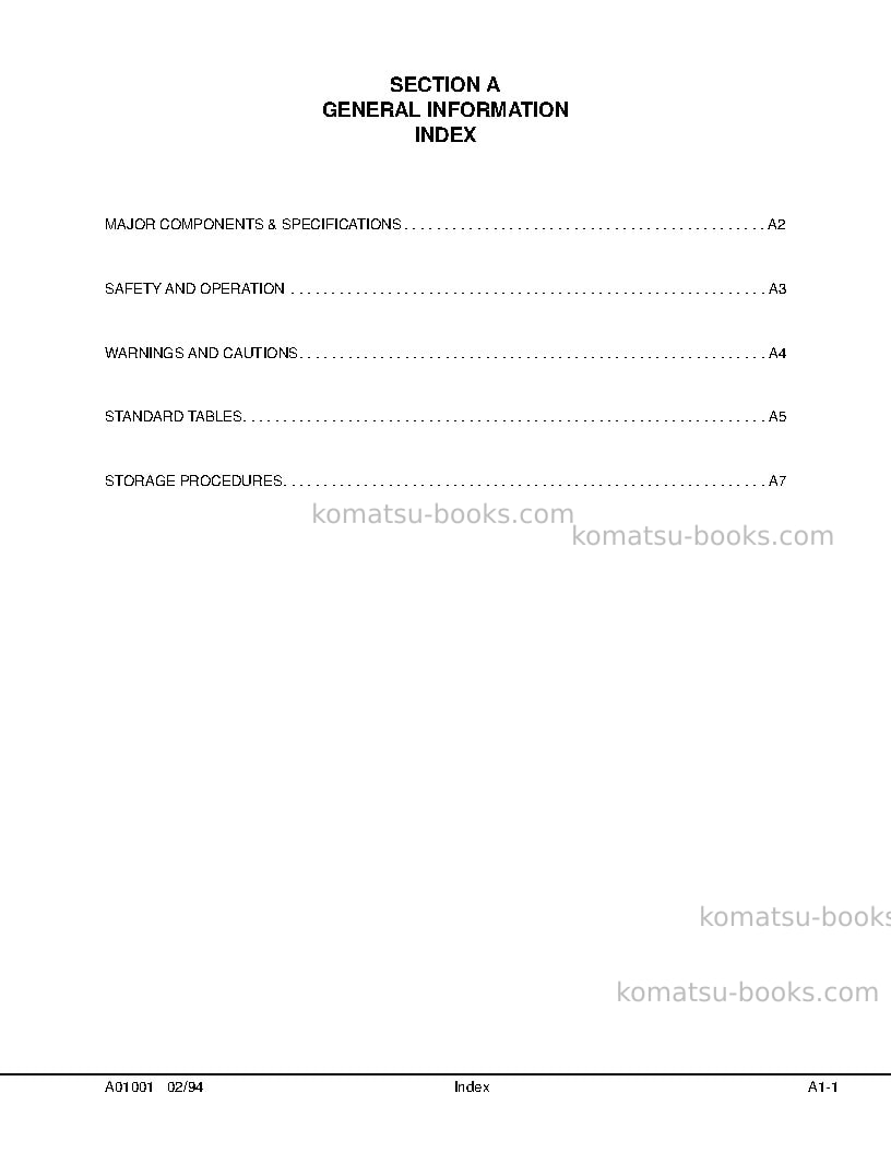 Komatsu 830eusa Repair & maintenance cover Page 7