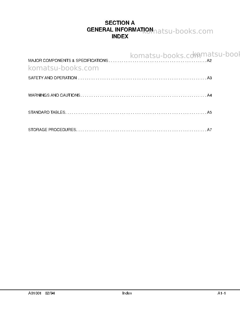 Komatsu 830eusa Repair & maintenance cover Page 7