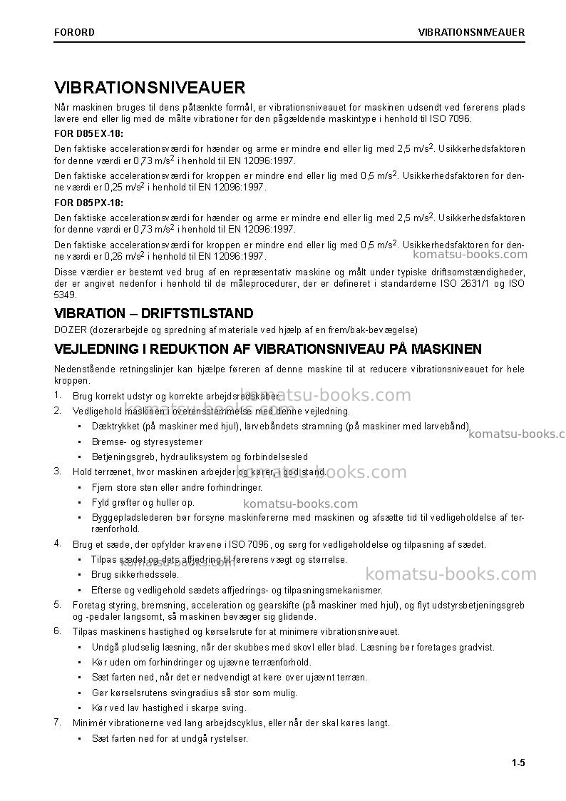 Komatsu d85px-18jpn Operation manual cover Page 7 Komatsu d85px-18jpn Operation manual cover Page 7