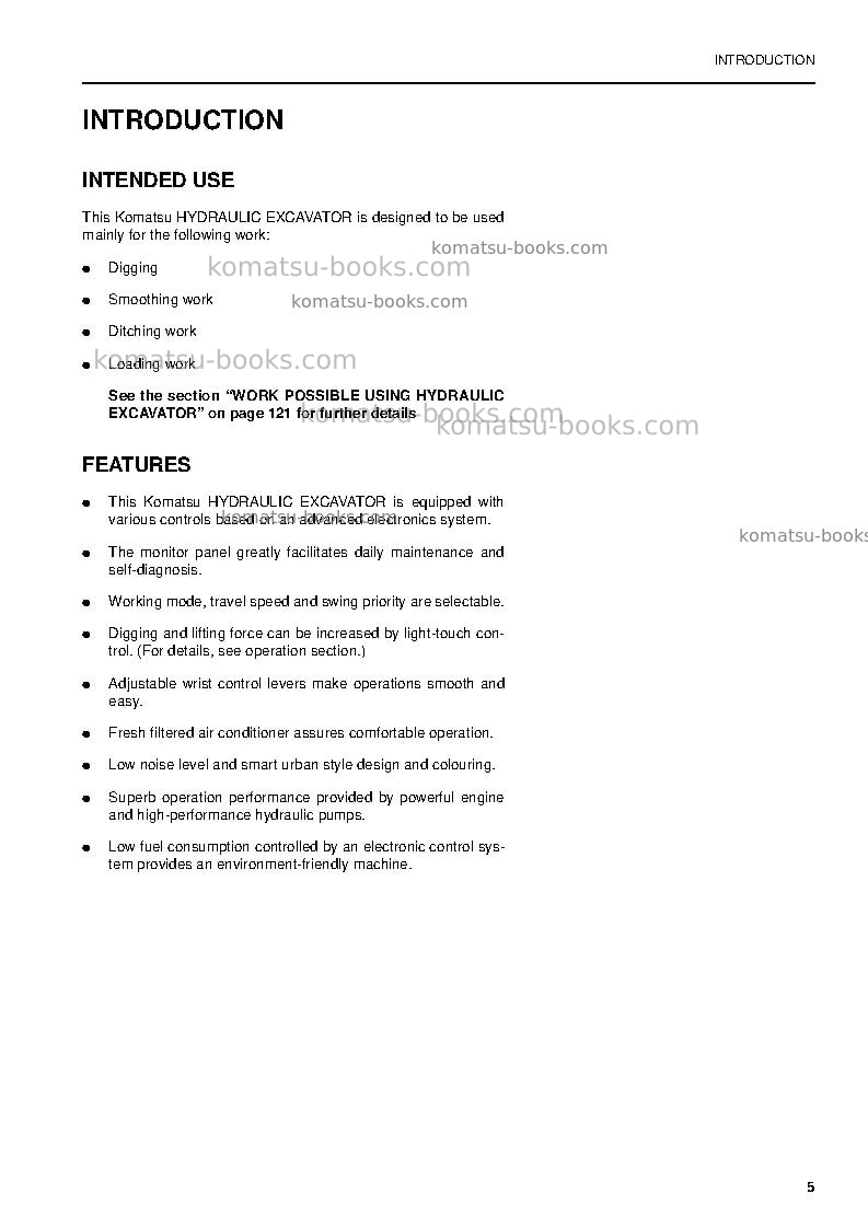 Komatsu pc290lc-6gbr-k Operation manual cover Page 7 Komatsu pc290lc-6gbr-k Operation manual cover Page 7