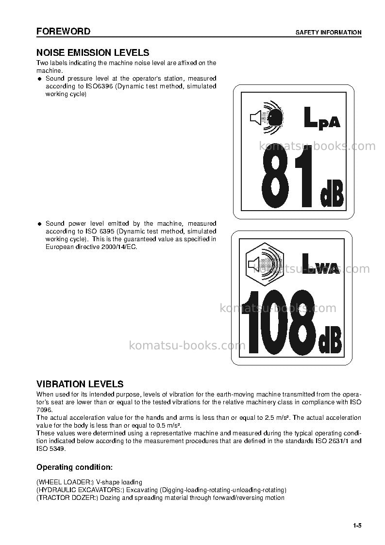 Komatsu d41p-6jpn Operation manual cover Page 7 Komatsu d41p-6jpn Operation manual cover Page 7