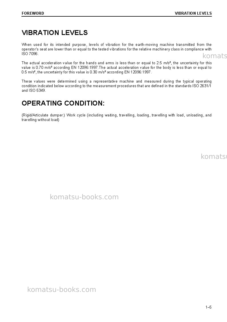 Komatsu hm300-3jpn Operation manual cover Page 7 Komatsu hm300-3jpn Operation manual cover Page 7