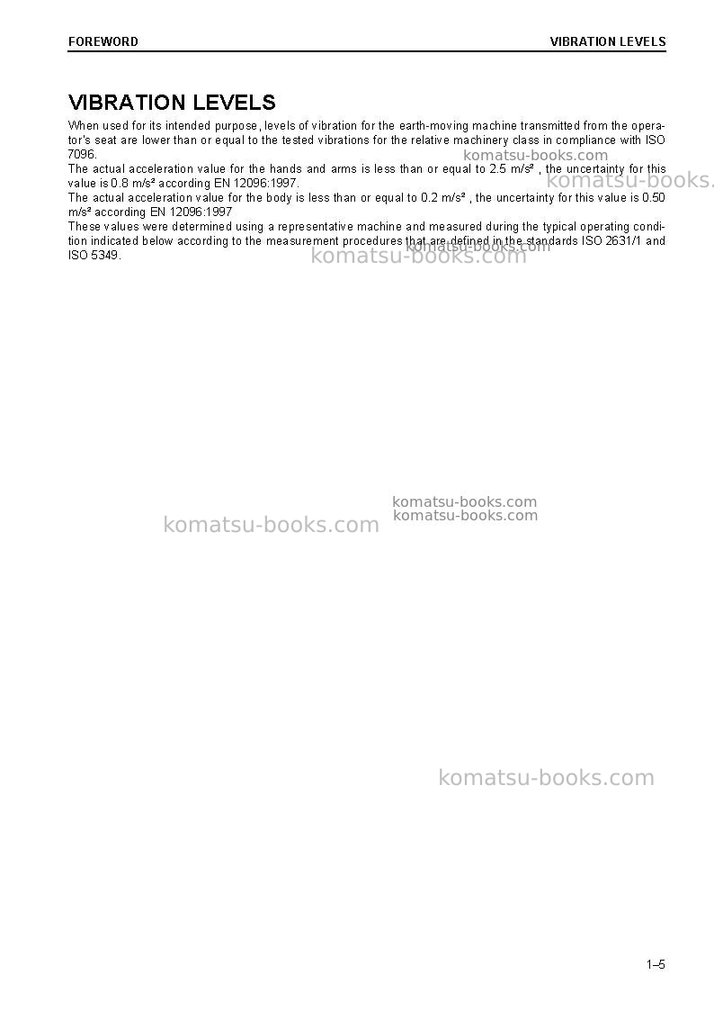 Komatsu d61ex-23jpn Operation manual cover Page 7