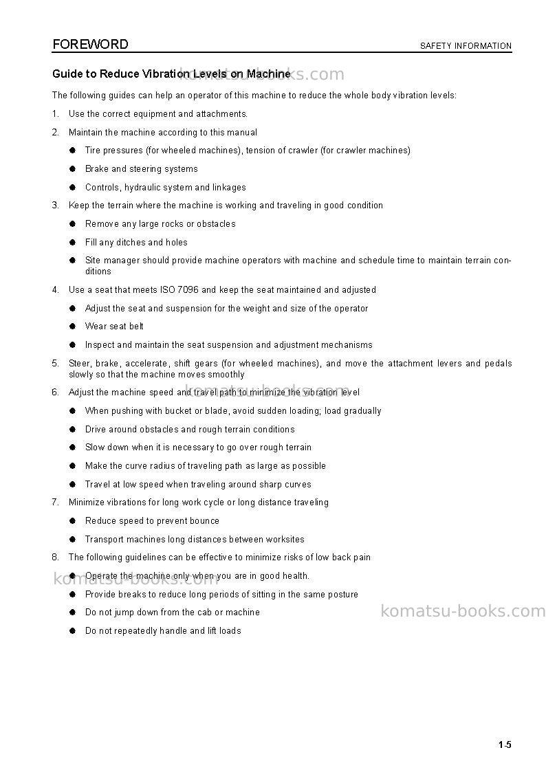 Komatsu hd465-7jpn-e0 Operation manual cover Page 7 Komatsu hd465-7jpn-e0 Operation manual cover Page 7