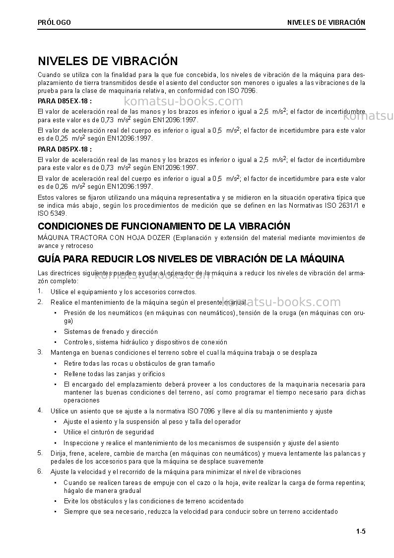Komatsu d85ex-18jpn Manual de operación cover Page 7 Komatsu d85ex-18jpn Manual de operación cover Page 7