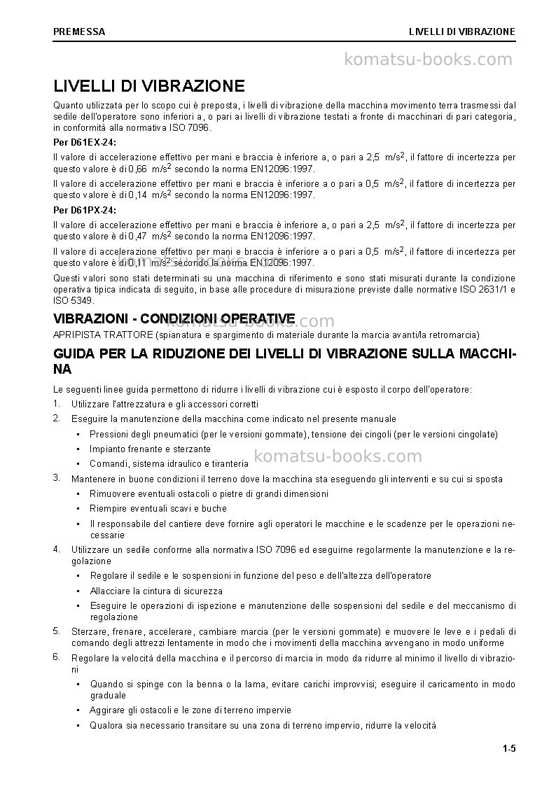 Komatsu d61ex-24jpn Manuale operativo copertina Pagina 7 Komatsu d61ex-24jpn Manuale operativo copertina Pagina 7