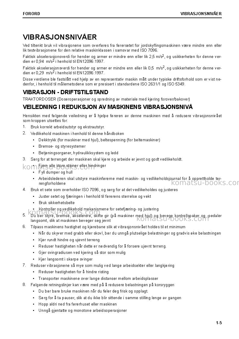 Komatsu d65ex-18jpn Operation manual cover Page 7 Komatsu d65ex-18jpn Operation manual cover Page 7