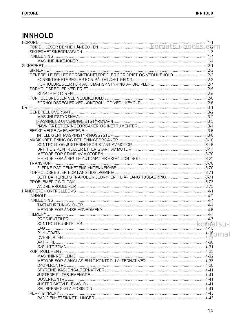 Komatsu d65pxi-18jpn Operation manual cover Page 7 Komatsu d65pxi-18jpn Operation manual cover Page 7