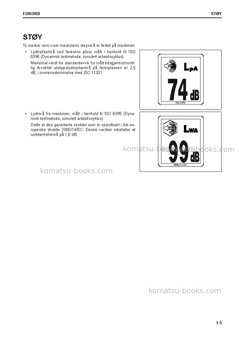 Komatsu pc78us-10jpn Operation manual cover Page 7 Komatsu pc78us-10jpn Operation manual cover Page 7