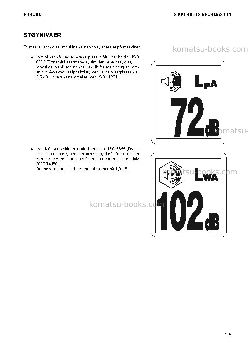Komatsu pc228uslc-10jpn Operation manual cover Page 7
