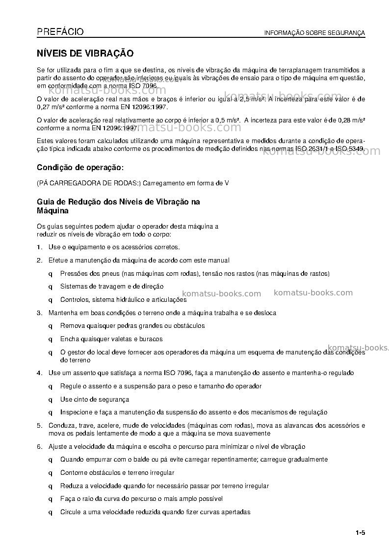 Komatsu wa600-6jpn Manual de operação capa Página 7 Komatsu wa600-6jpn Manual de operação capa Página 7
