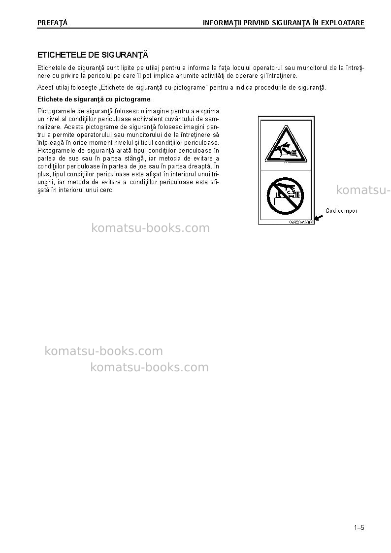 Komatsu d37px-23jpn Operation manual cover Page 7 Komatsu d37px-23jpn Operation manual cover Page 7