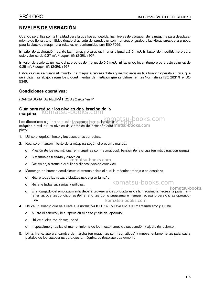 Komatsu wa600-6jpn Manual de operación cover Page 7