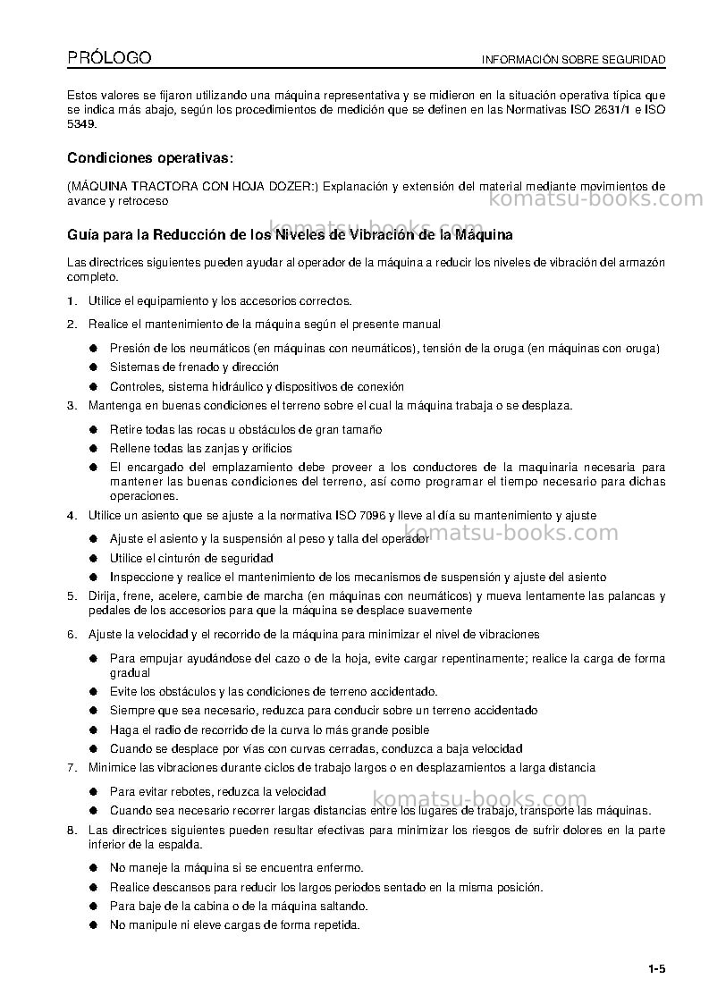 Komatsu d155ax-6jpn-for eu Manual de operación cover Page 7 Komatsu d155ax-6jpn-for eu Manual de operación cover Page 7