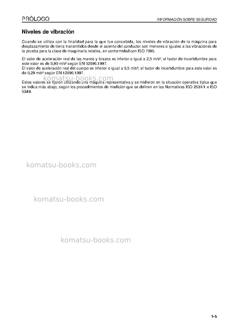 Komatsu d155ax-6jpn-for eu Manual de operación cover Page 7