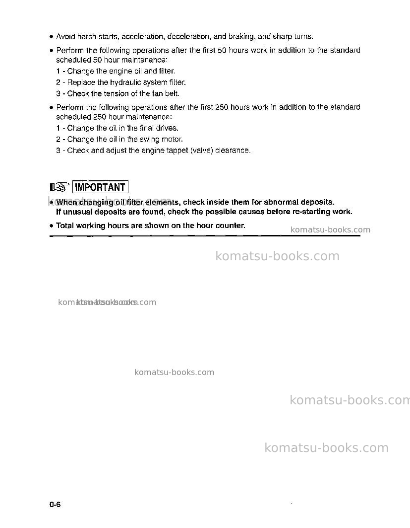 Komatsu pc95-1ita Operation manual cover Page 7 Komatsu pc95-1ita Operation manual cover Page 7
