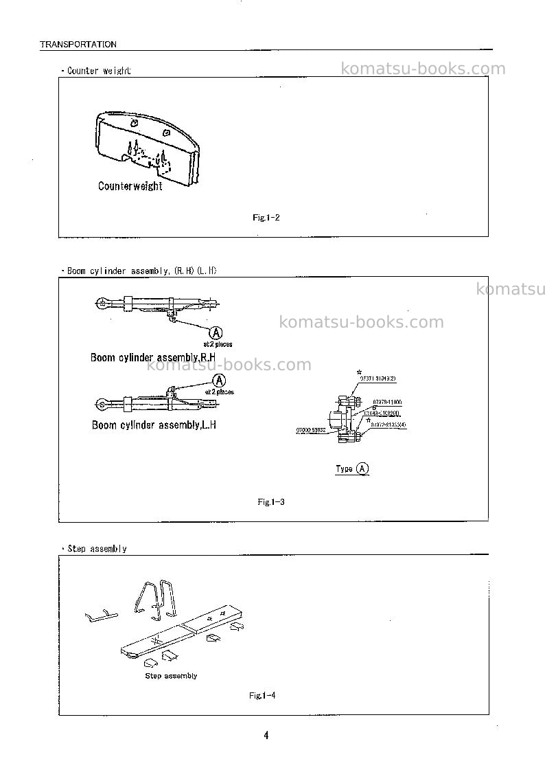 Komatsu pc400lc-6jpn-pipe looper spec, excel Field assembly manual cover Page 7